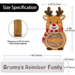 Personalized Cute Reindeer LED Light Wooden Christmas Ornament with Name and Text Christmas Gift for Family Kids 9