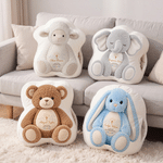 Almohadilla calentadora de manos personalizada con motivos de animalitos para bautizo, con nombre y fecha. Decoración para el hogar. Regalo de cumpleaños o bautizo para bebés. 7