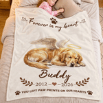 Personalized Angel Wing Pet Photo Soft Throw Blanket with Name and Year Home Decor Memorial Sympathy Gift for Pet Owner Lover 4