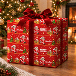 Personalised Merry Christmas Santa Claus Face Photo Wrapping Paper with Name Christmas Party Gift for Kids Family Friends 2