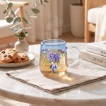 Personalised Butterfly Birth Flower 3D Heart Ornament 15 oz Glass Mug with Name Mother's Day Birthday Gift for Mum Woman 10