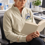 Personalised Floral Stethoscope Embroidered Quarter-Zip Sweatshirt with Name Title and Year Nurse Appreciation Graduation Gift for Nurses 7