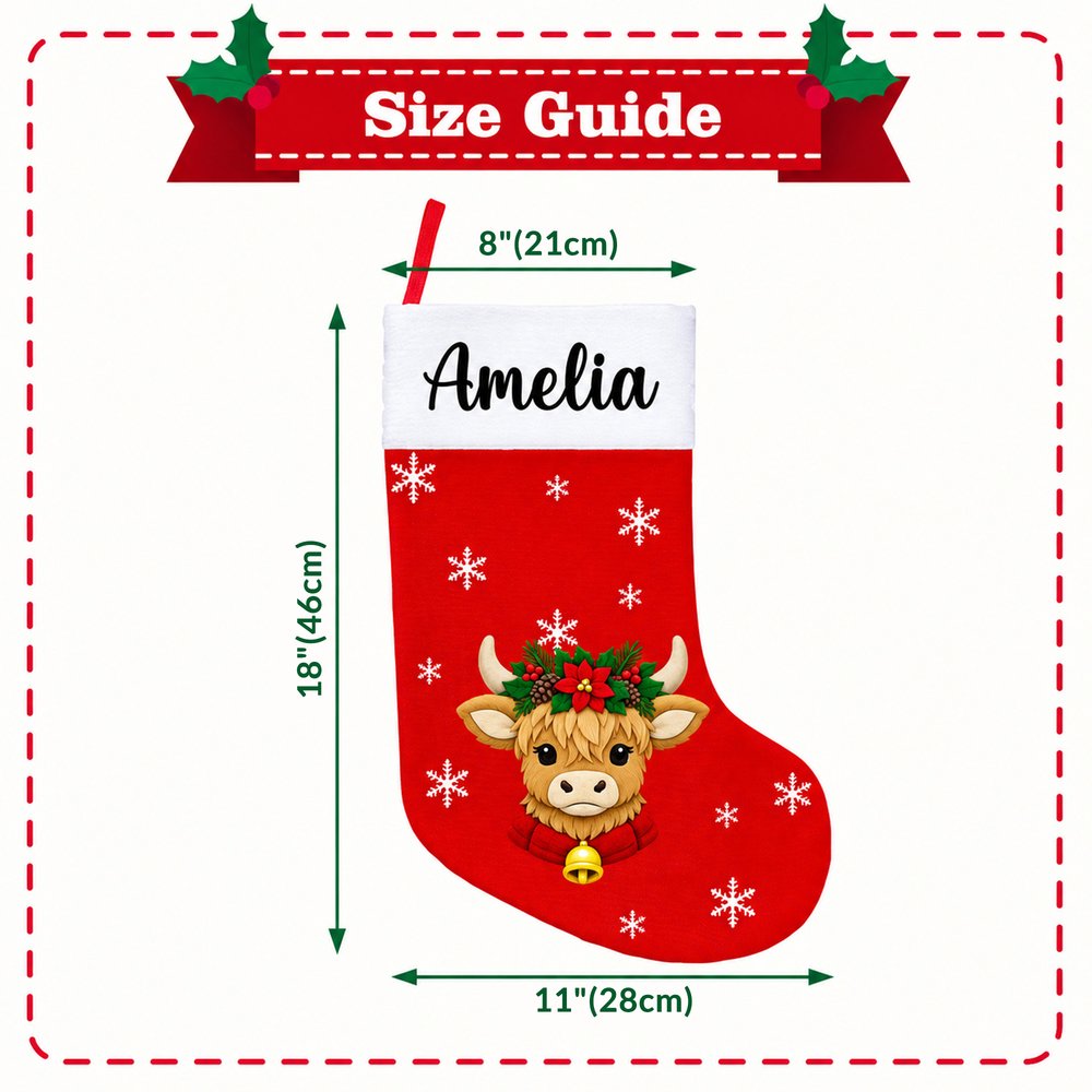 Personalized Cute Christmas Tree Santa Reindeer Elf Plush Christmas Stockings with Name Festive Christmas Gift for Family Kids 8