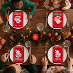 Personalised Christmas Santa Claus Snowman Pattern 100% Cotton Napkin with Name Christmas Party Gift for Family Friends 4