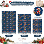 Personalised Merry Christmas Santa Claus Face Photo Wrapping Paper with Name Christmas Party Gift for Kids Family Friends 7