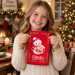 Personalised Christmas Santa Claus Snowman Pattern 100% Cotton Napkin with Name Christmas Party Gift for Family Friends 5