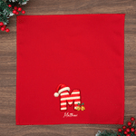 Serviette rouge 100 % coton personnalisée avec motif artistique à effet 3D sur le thème de Noël, avec initiale et prénom – Cadeau de Noël pour la famille et les invités 9