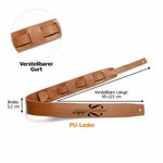 Personalisierter verstellbarer Gitarrengurt aus PU-Leder | mit Gitarrenmotiv und Namen | Geburtstag Geschenk für Gitarristen und Musiker 9
