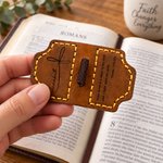 Personalised Bible Quote Leather Magnetic Bookmark Clip with Bible Verse & Name Daily Use Birthday Baptism Gift for Church Sister Christian Bookworm 6