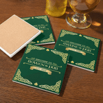 Personalized Vintage Irish Pub Bar Mat Coaster Bottle Opener Set with Pub Name and Year Bar Accessories Birthday Christmas Gift for Men Beer Lovers 4