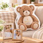 Almohadilla calentadora de manos personalizada con motivos de animalitos para bautizo, con nombre y fecha. Decoración para el hogar. Regalo de cumpleaños o bautizo para bebés. 6