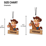 Personalized Cartoon Cowboy Photo Car Vent Clip Sun Visor Clip Rearview Mirror Ornament with Text Car Accessories Birthday Gift for Drivers Parents 10