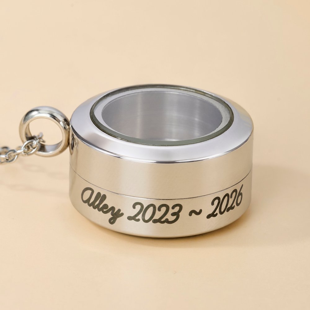 Personalized Dainty Pet Hair Urn Ashes Necklace with Text Pet Loss Pet Party Gift for Pet Owners 6