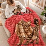 Personalized 3D-Effect Artwork Crochet Effect Pet Photo Soft Throw Blanket with Name Home Decor Birthday Housewarming Gift for Pet Lovers 4