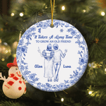 Personalized Best Friend Friendship Ceramic Ornament with Name Tree Decor Christmas Gift for Best Friend Sister 3