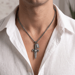Personalised Gothic Dagger Sword Necklace with Birthstone and Text Exquisite Jewellery Christmas Birthday Gift for Him 6