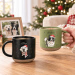 Gepersonaliseerde sjaal met lichtslingers, keramische koffiemok met foto van huisdier en naam – voor dagelijks gebruik, kerstcadeau voor huisdiereigenaren, liefhebbers en vrienden 4