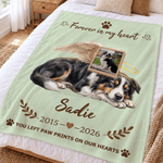 Personalized Angel Wing Pet Photo Soft Throw Blanket with Name and Year Home Decor Memorial Sympathy Gift for Pet Owner Lover 5
