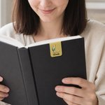 Personalized Pearl Effect Birth Flower Initial Magnetic PU Leather Bookmark Clip with Name Daily Use Birthday Gift for Bookworms Book Lovers 8