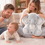 Almohadilla calentadora de manos personalizada con motivos de animalitos para bautizo, con nombre y fecha. Decoración para el hogar. Regalo de cumpleaños o bautizo para bebés. 4