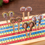 Personalised Christmas Photo Wooden Cribbage Pegs Board Game Accessories Set of 3 Christmas Party Holiday Gift for Cribbage Lovers 1