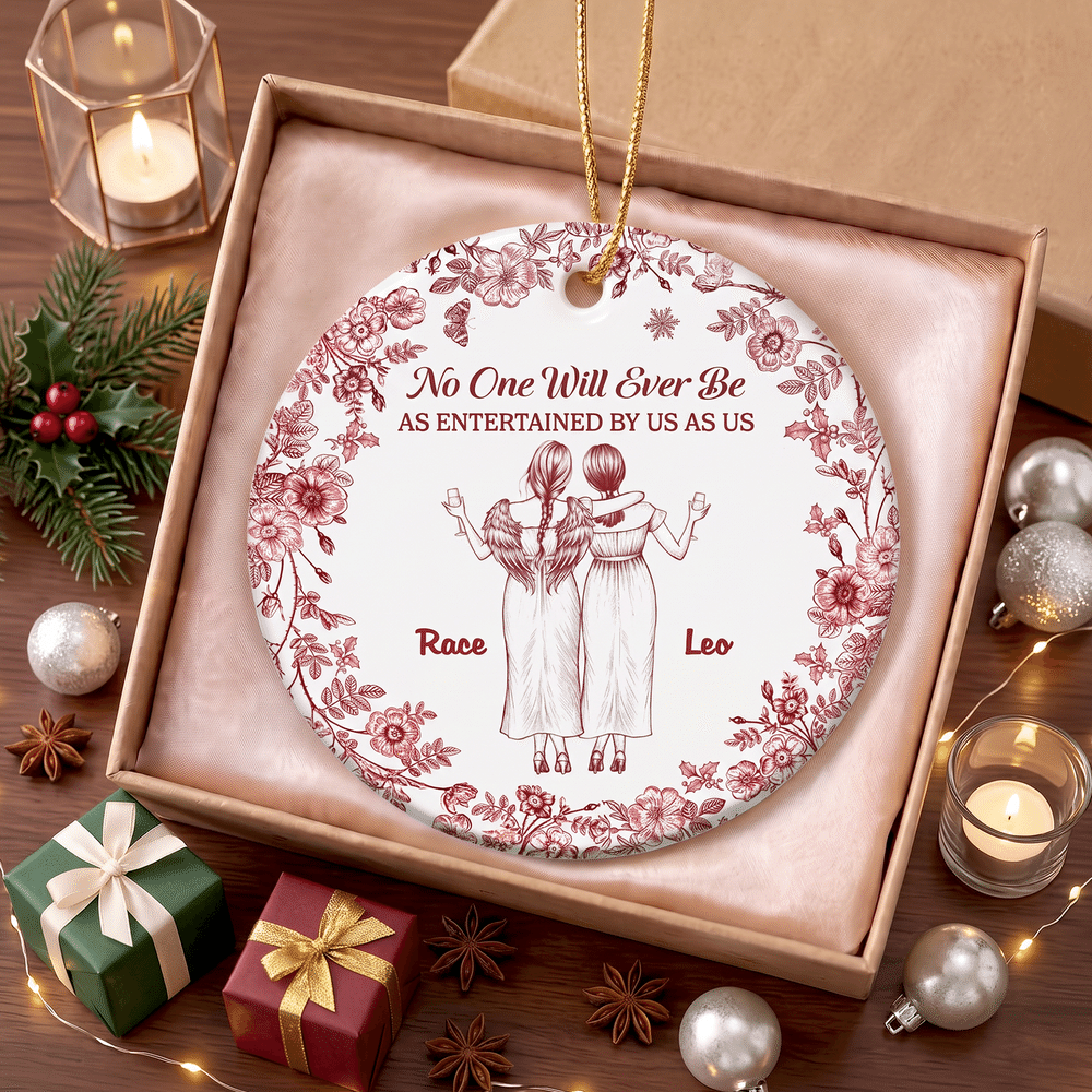 Personalized Best Friend Friendship Ceramic Ornament with Name Tree Decor Christmas Gift for Best Friend Sister 7