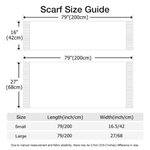 Personalised Patchwork-Style Birth Flower Soft Warm Tassel Scarf with Name Winter Accessory Christmas Birthday Gift for Women 8