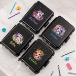 Personalized Funny Middle Finger Rainbow Fantasy Unicorn Birth Flower Hair Clip Storage Box with Name Birthday Christmas Gift for Teen Girls Friends 5