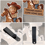Personalized Cartoon Cowboy Photo Car Vent Clip Sun Visor Clip Rearview Mirror Ornament with Text Car Accessories Birthday Gift for Drivers Parents 7