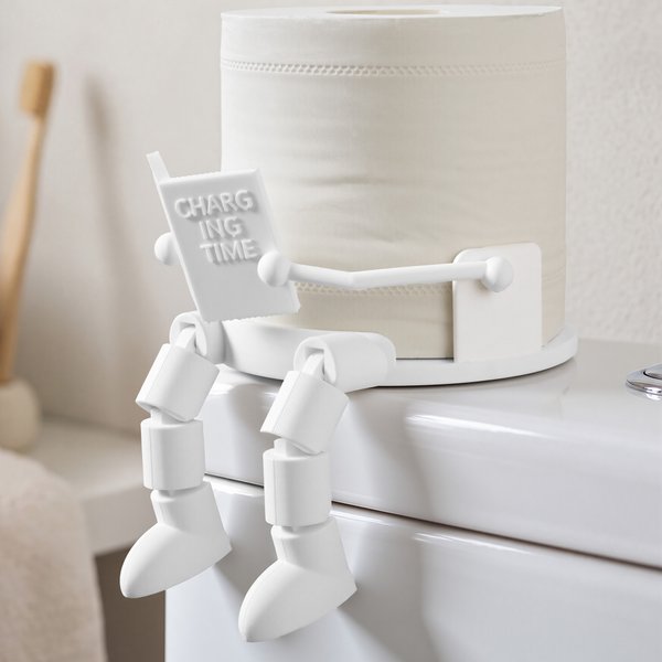 Personalized Multicolor 3D Printed Funny Anthropomorphic Design Toilet Paper Holder with Text Bathroom Decor Birthday Gift for Friends Family
