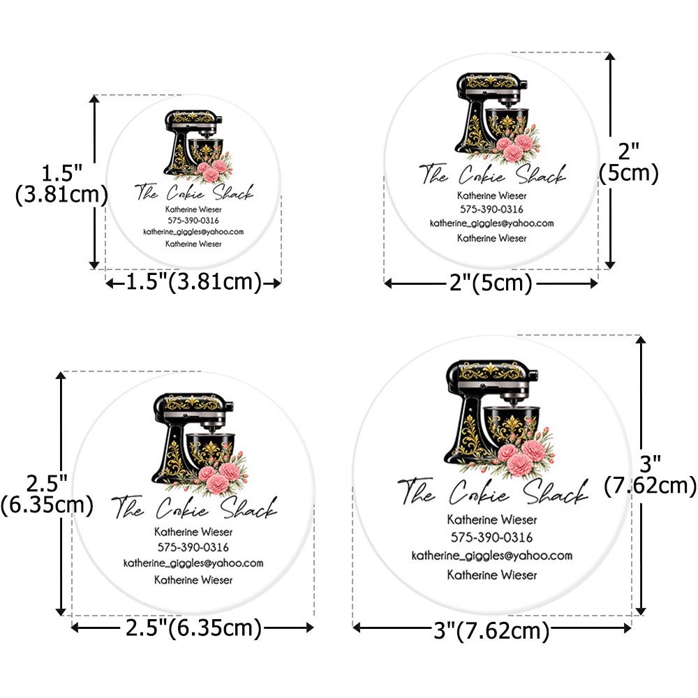 Gepersonaliseerde waterbestendige stickers voor keukenmixers met geboortebloem, tekst en winkelnaam – bakcadeau voor verjaardagen en Kerstmis, voor bakkers en bakliefhebbers 9