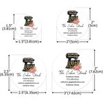 Gepersonaliseerde waterbestendige stickers voor keukenmixers met geboortebloem, tekst en winkelnaam – bakcadeau voor verjaardagen en Kerstmis, voor bakkers en bakliefhebbers 9