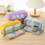 Personalised Cute Dinosaur Fantasy Unicorn Pencil Case with Name Multiple Compartments School Supplies Back to School Birthday Gift for Kids 3