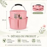 Sac de jardinage pliable personnalisé avec personnage de dessin animé fleur de naissance et nom - Cadeau d'anniversaire pour les amoureux de jardinage 8