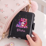 Personalized Funny Middle Finger Rainbow Fantasy Unicorn Birth Flower Hair Clip Storage Box with Name Birthday Christmas Gift for Teen Girls Friends 2