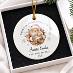 Personalised Promoted to Grandparent Christmas Theme Ceramic Ornament with Text and Box Pregnancy Announcement Christmas Gift for Grandparent Family 6