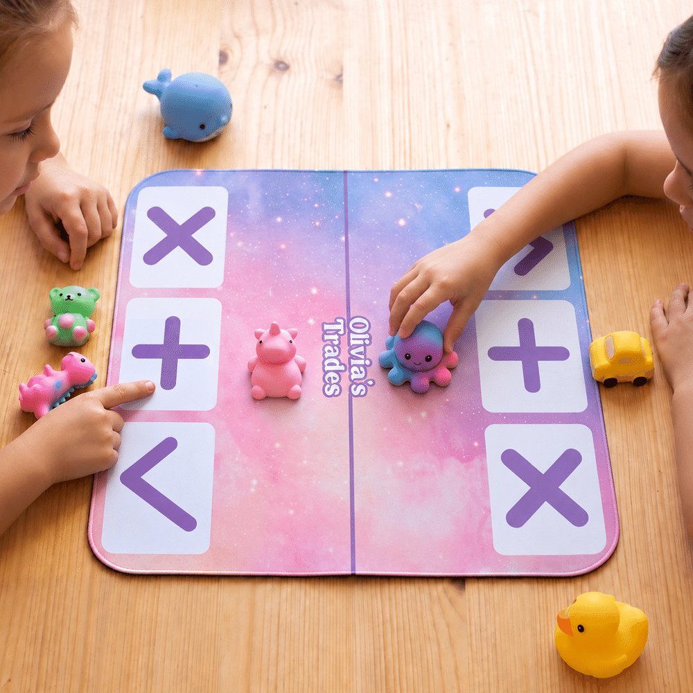 Personalised Gradient Galaxy Squishy Toy Fidget Trading Mat with Name Tabletop Game Accessory Christmas Birthday Gift for Kids Teenagers 5