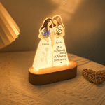 Personalized Birth Flower Faceless Human-Shaped Acrylic LED Night Light with Names and Base Anniversary Birthday Christmas Gift for Besties Sisters 7