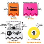Personalised 3D Printed Elk Antlers Billiards 2-4 Cues Claw Holder with Text and Pool Ball Marker Table Accessory Christmas Gift for Billiard Lovers 9