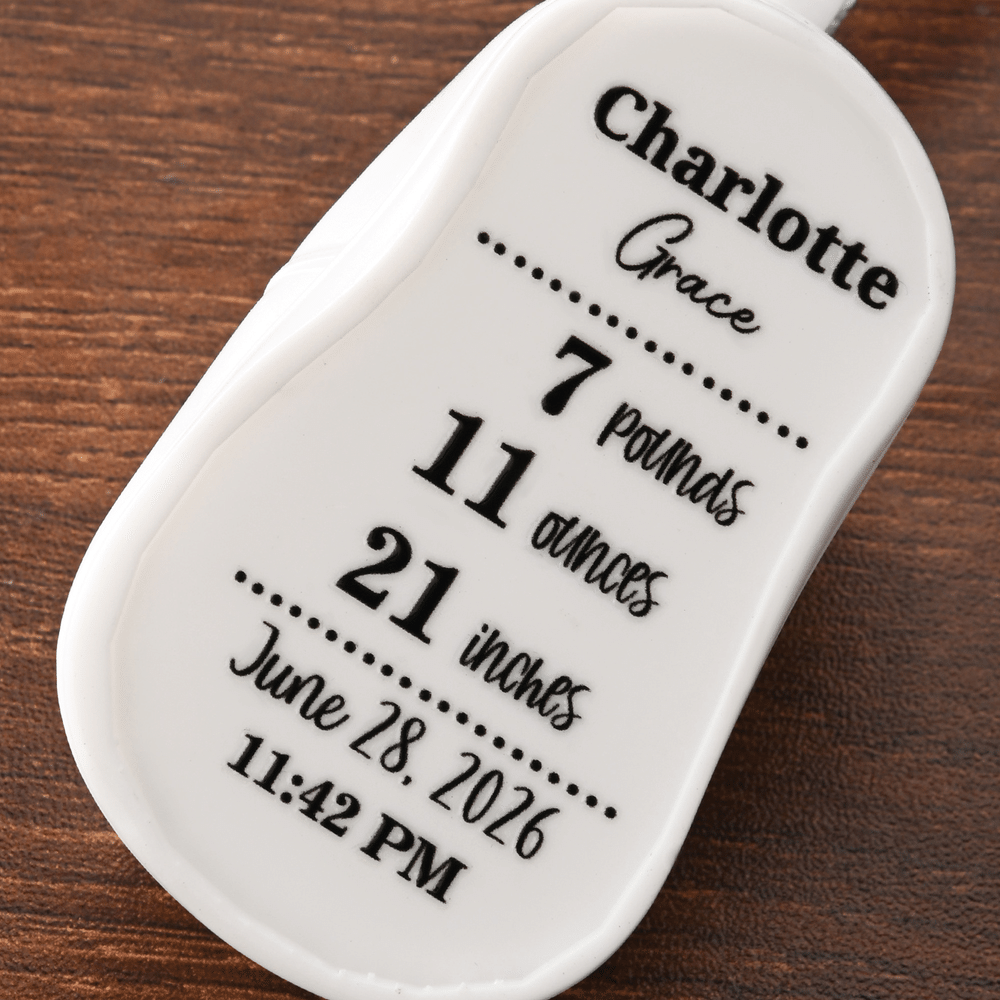 Personalised 3D Printed  Baby Shoe Ornament with Name Surname and Date Baby's First Christmas Holiday Gift for Newborns New Parents 7