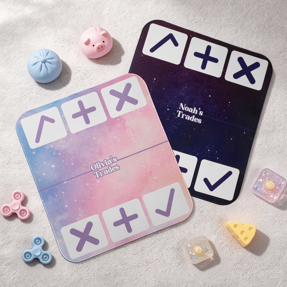 Personalised Gradient Galaxy Squishy Toy Fidget Trading Mat with Name Tabletop Game Accessory Christmas Birthday Gift for Kids Teenagers 2
