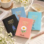 Agenda personalizada de bolsillo con la flor del mes de nacimiento para 2027, con nombre, ideal como regalo de Navidad o de cumpleaños para amigos y familiares 4
