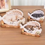 Personalised Angel Wings Paw Print Floral Pet Photo Wooden Plaque with Name and Date Home Decor Memorial Sympathy Gift for Pet Lovers Owners 3