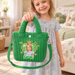 Bolso bandolera de pana personalizado con foto de un personaje de dibujos animados con purpurina y nombre: regalo de cumpleaños o Navidad para niñas 3