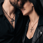 Collar personalizado de plata de ley con cruz, piedra natal y nombre: joya delicada para el día a día, regalo de cumpleaños para el marido, el padre u otro hombre 7
