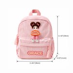 Personalised Embroidery Cartoon Character Interchangeable Outfit Corduroy School Bag with Name Christmas Gift for Girl Student 10