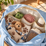 Personalised Oil Painting Art Pet Photo Multi-Compartment Large Travel Bag with Name Pet Boarding Christmas Gift for Pet Owner 4