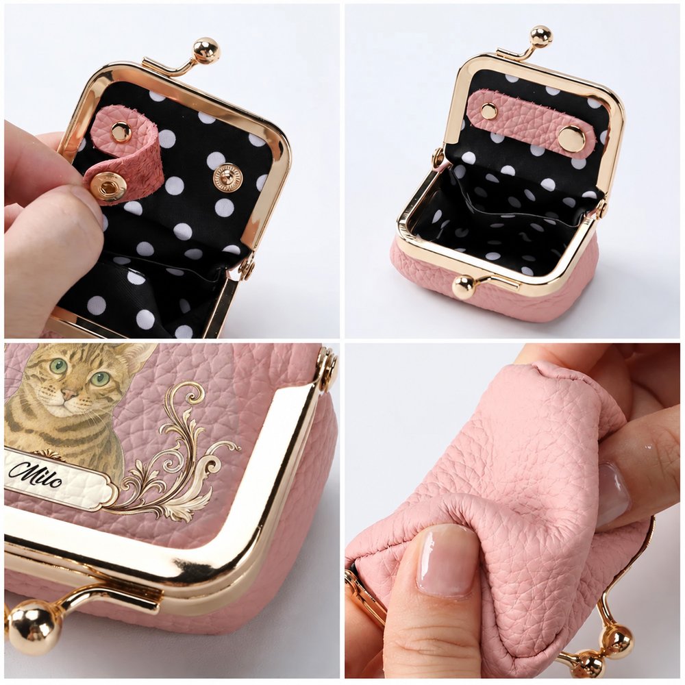 Personalised Watercolor Style Pet Photo PU Leather Jewellery Case with Name Christmas Birthday Gift for Women Pet Owner 8