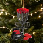 Personalized 3D-Effect Art Multicolour Disc Golf Basket Acrylic Ornament with Name Home Decor Christmas Gift for Disc Golf Lovers 2