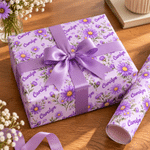 Papel de regalo personalizado con la flor del mes de nacimiento y el nombre: regalo para cumpleaños, Navidad y fiestas, ideal para familiares y amigos 2